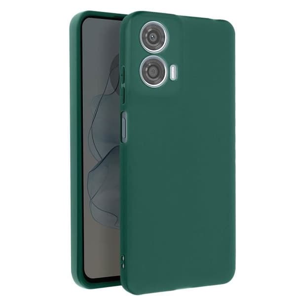 Coque för Motorola Moto G24 Power Silikon Mjuk Matt Mörk Grön