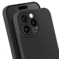 Miniatyrbild 3 av 4: Silicone-fodral för iPhone 16 Pro Max Slät Kamera Blockerad Svart