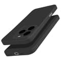 Miniatyrbild 2 av 4: Silicone-fodral för iPhone 16 Pro Max Slät Kamera Blockerad Svart