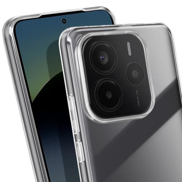 Coque för Xiaomi Redmi Note 14 5G Kontur Silikon Baksida Akryl Transparent