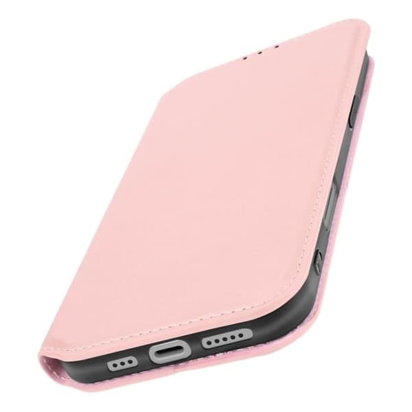 iPhone 16-fodral med kortficka och videoställ i roséguld