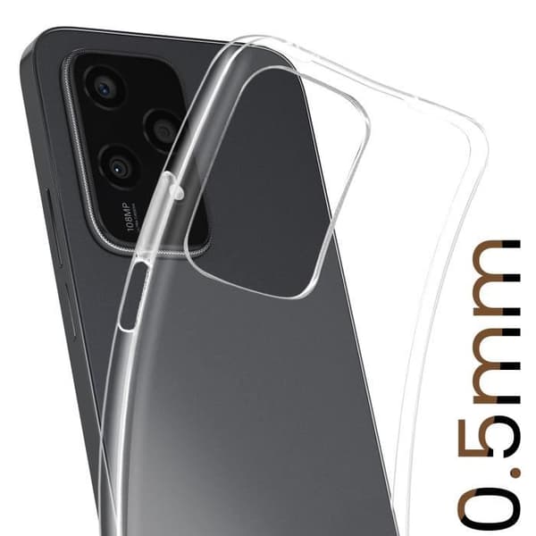 Tålig skal för Honor 200 Lite Fin 0,5 mm Silikon Vattentät Transparent