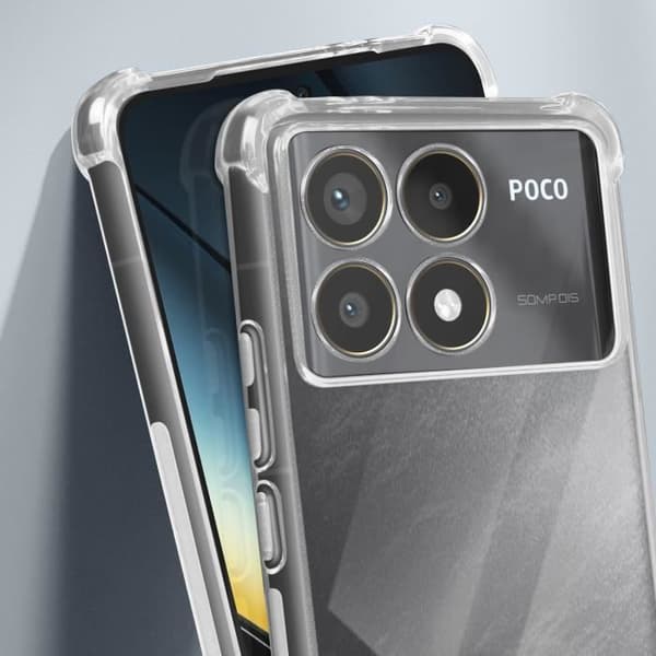 Skydd för Xiaomi Poco F6 Pro Stöttålig Flexibel Förstärkta Hörn Transparent