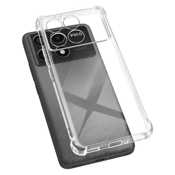 Skydd för Xiaomi Poco F6 Pro Stöttålig Flexibel Förstärkta Hörn Transparent