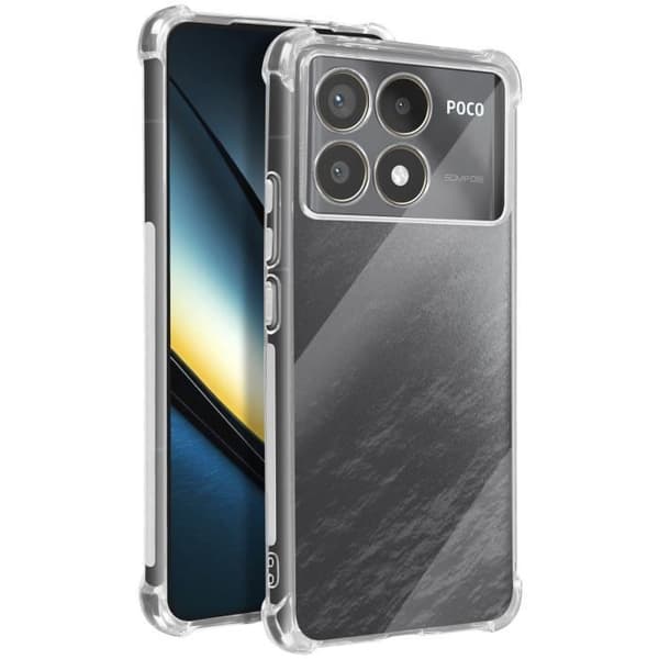 Skydd för Xiaomi Poco F6 Pro Stöttålig Flexibel Förstärkta Hörn Transparent