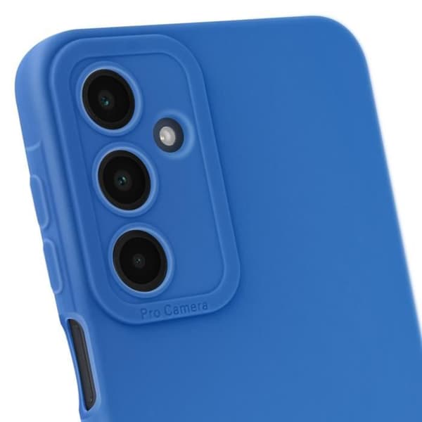 Coque för Samsung Galaxy A16 Silikonmat Bloc Kamera Protector Blå
