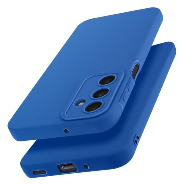 Coque för Samsung Galaxy A16 Silikonmat Bloc Kamera Protector Blå