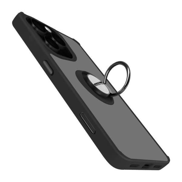 iPhone 16 Pro Max Fodral Metallring Video Stöd Svart