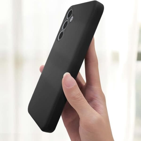Silicone Soft Matte Black Case for Samsung Galaxy M35