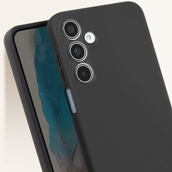 Silicone Soft Matte Black Case for Samsung Galaxy M35