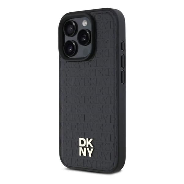Coque bakre för iPhone 16 Pro Max kompatibel med MagSafe DKNY svart