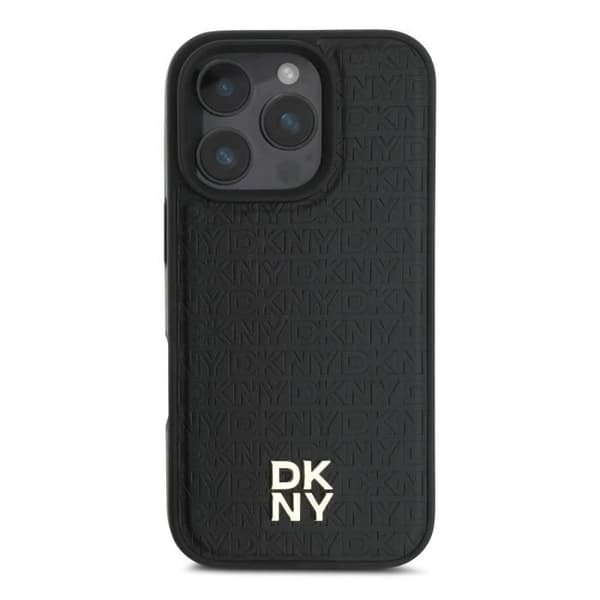 Coque bakre för iPhone 16 Pro Max kompatibel med MagSafe DKNY svart