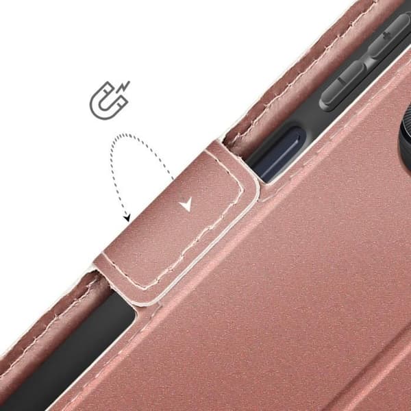 Etui för Motorola Moto G05 och E15 Kortficka Videostöd Roséguld
