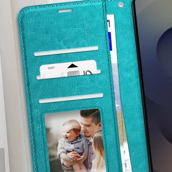 Étui för Samsung Galaxy S25 Ultra Plånbok med Snodd Mayaxess Turkos