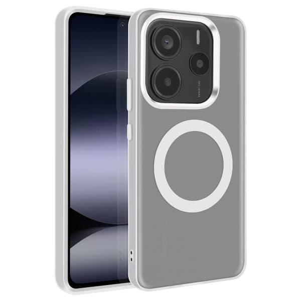 Coque för Xiaomi Redmi Note 14 5G MagSafe Stötsäker Militärkvalitet Vit