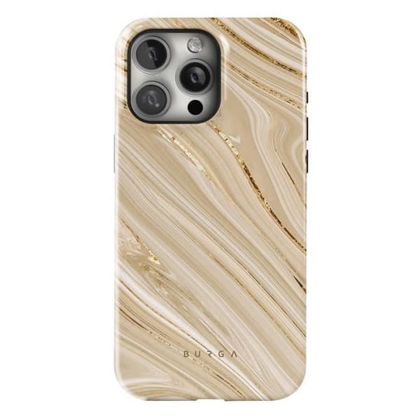 Coque för iPhone 15 Pro Full Glam Stöttålig Skräddarsydd Burga Guld