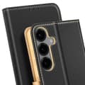 Miniatyrbild 4 av 4: Fodral för Samsung Galaxy S25 Plus Plånbok Läder Saffiano Fancy Svart / Guld