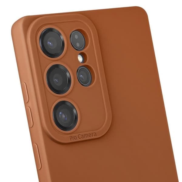 Skydd för Samsung Galaxy S25 Ultra i Matt Silikon Brun