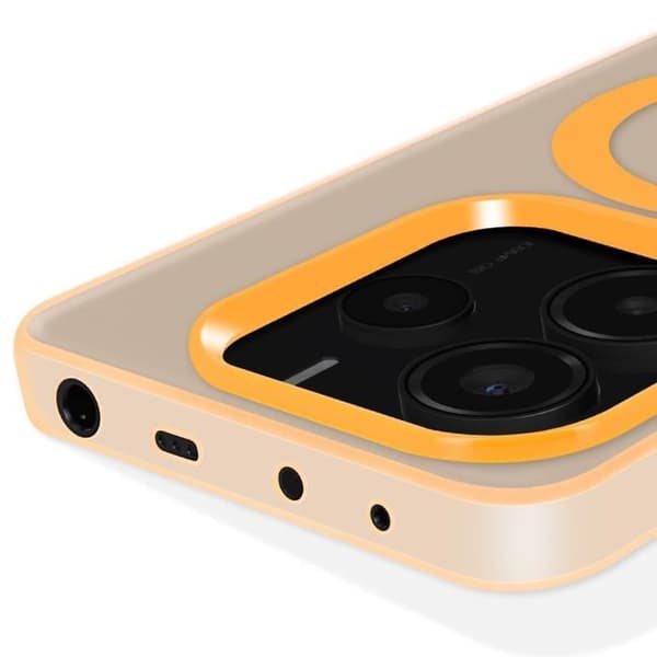 Coque för Xiaomi Redmi Note 14 5G MagSafe Stötsäker Militärkvalitet Orange