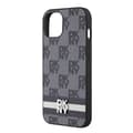 Miniatyrbild 1 av 4: Elegant iPhone 12 / 12 Pro-fodral med rut- och randmönster DKNY Svart