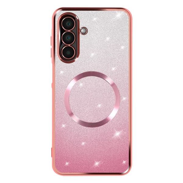 Coque MagSafe för Samsung Galaxy A26 Silikon Glittrig Roséguld
