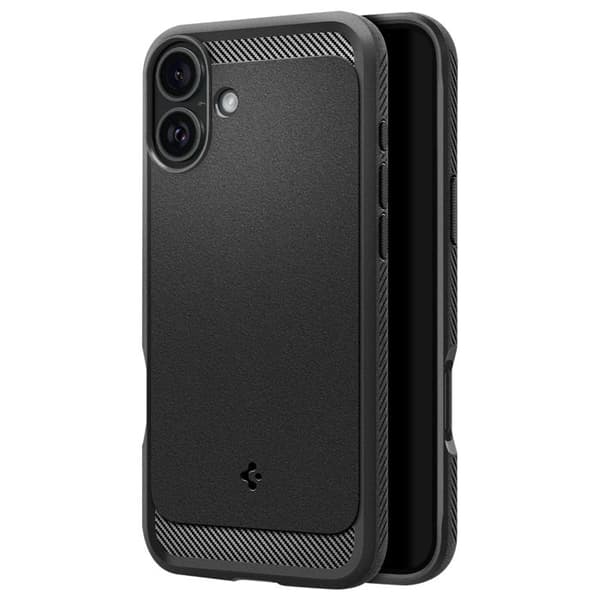 Coque MagSafe för iPhone 16 Stötsäker Förstärkta Hörn Spigen SGP Svart