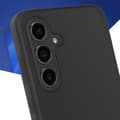 Miniatyrbild 3 av 4: Siliconfodral för Samsung S24 FE Stötabsorberande med Mikrofiberinlägg 3mk Svart