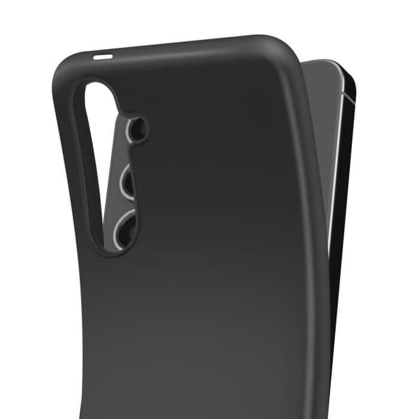 Siliconfodral för Samsung S24 FE Stötabsorberande med Mikrofiberinlägg 3mk Svart
