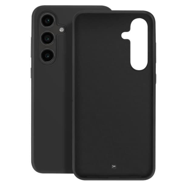 Siliconfodral för Samsung S24 FE Stötabsorberande med Mikrofiberinlägg 3mk Svart