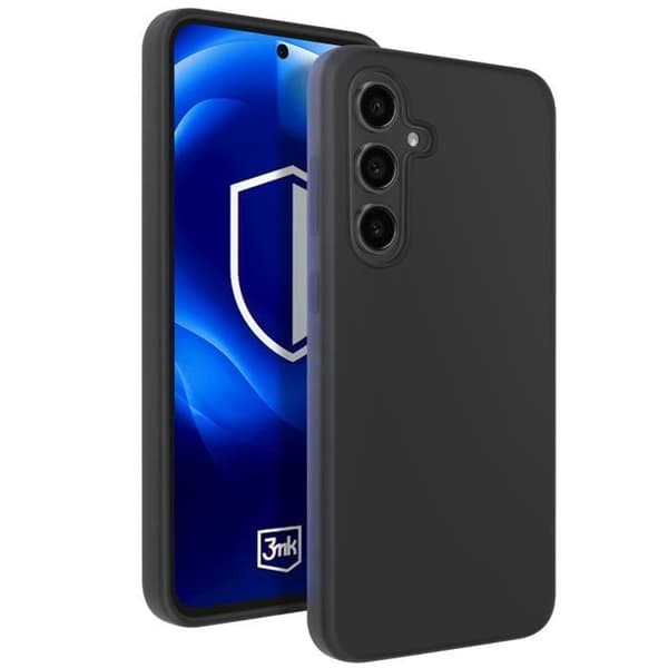 Siliconfodral för Samsung S24 FE Stötabsorberande med Mikrofiberinlägg 3mk Svart