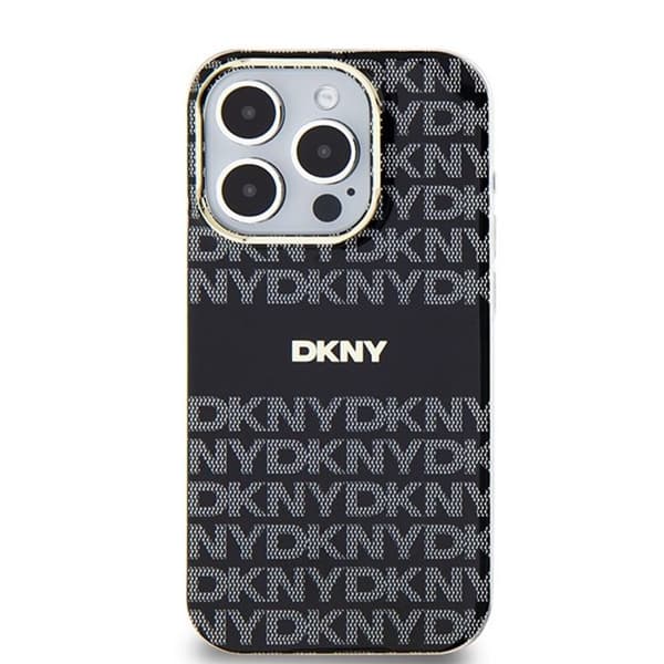 IPhone 15 Pro Max-fodral - DKNY IML IML Mono &amp; Stripe MagSafe (DKHMP15XHRHSEK) - Noir