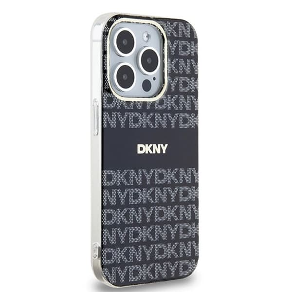 IPhone 15 Pro Max-fodral - DKNY IML IML Mono &amp; Stripe MagSafe (DKHMP15XHRHSEK) - Noir