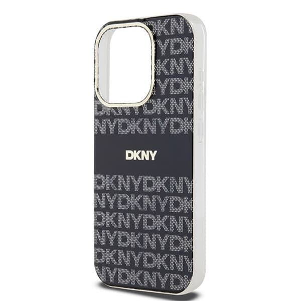 IPhone 15 Pro Max-fodral - DKNY IML IML Mono &amp; Stripe MagSafe (DKHMP15XHRHSEK) - Noir