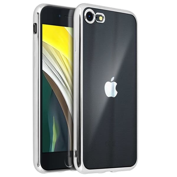 Coque iPhone SE 2022 / 2020 och 8 / 7 Flexibel Kromad Kontur Transparent Baksida