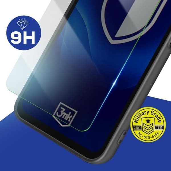 Coque för Xiaomi Redmi 14C Silikon Soft Touch och Härdat Glas 3mk Svart