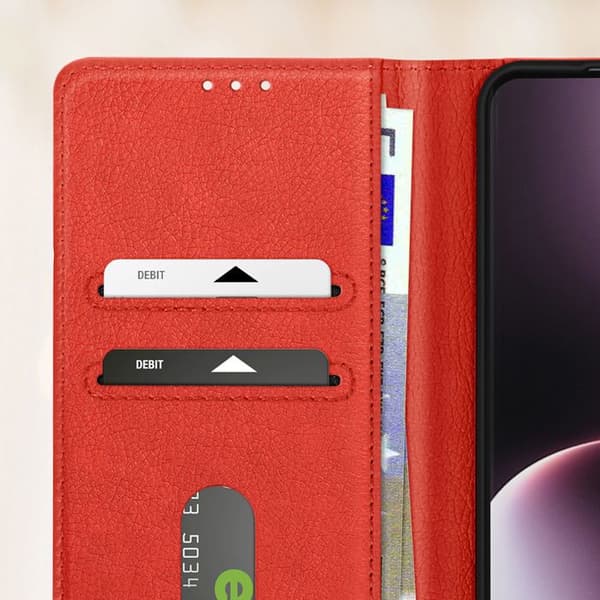 Etui för Honor Magic 7 Lite Fodral med Stöd och Videohållare Röd