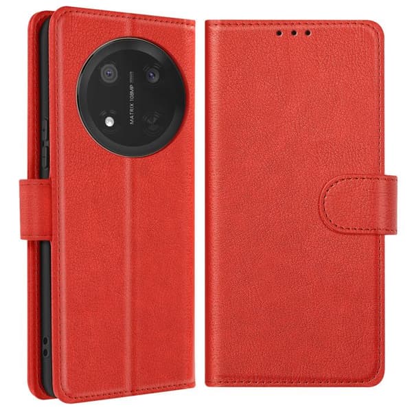 Etui för Honor Magic 7 Lite Fodral med Stöd och Videohållare Röd