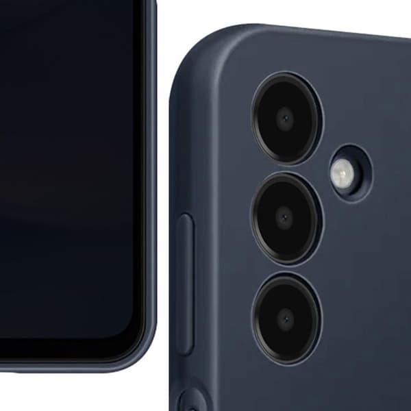 Original Samsung Galaxy A15 4G och 5G Fodral med kortfack Samsung Mörkblå