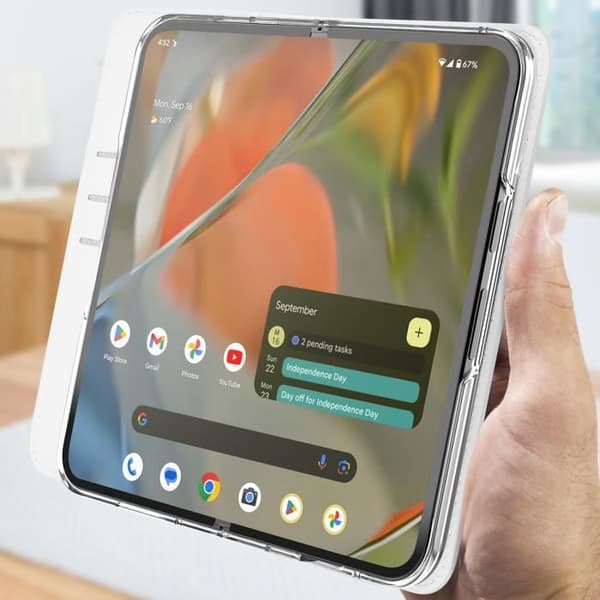 Étui för Google Pixel 9 Pro Fold Plånbok Anti-RFID Abeel Vit