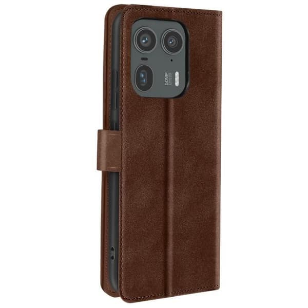 Fodral för Motorola Edge 50 Ultra Plånbok Stativ Video Brun