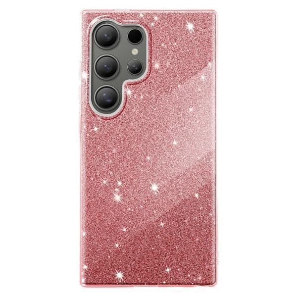Coque Paillette för Samsung Galaxy S24 Ultra Silikon Ultra tunn Röd