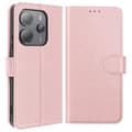 Miniatyrbild 2 av 4: Étui för Xiaomi Redmi Note 14 4G Kläpp Plånbok och Videostöd Rosé Champagne
