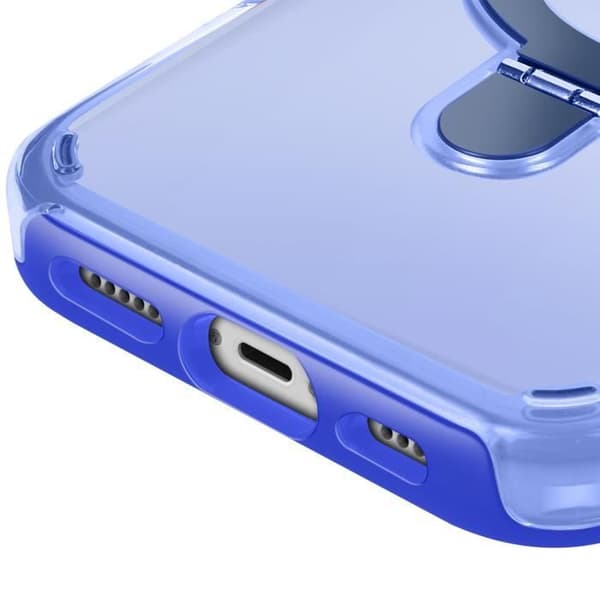 MagSafe-skal för iPhone 12 Pro och 12 Stötsäker med Fällbart Stöd Blå