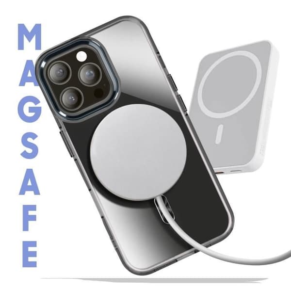 MagSafe-skal för iPhone 14 Pro Max Bakre Kristall Svart
