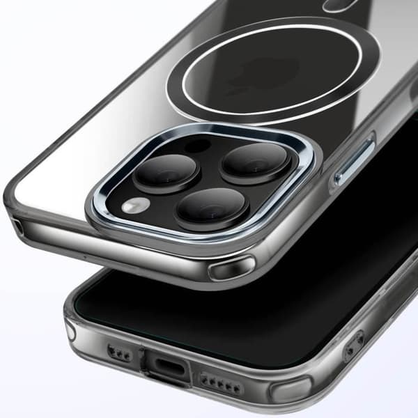 MagSafe-skal för iPhone 14 Pro Max Bakre Kristall Svart