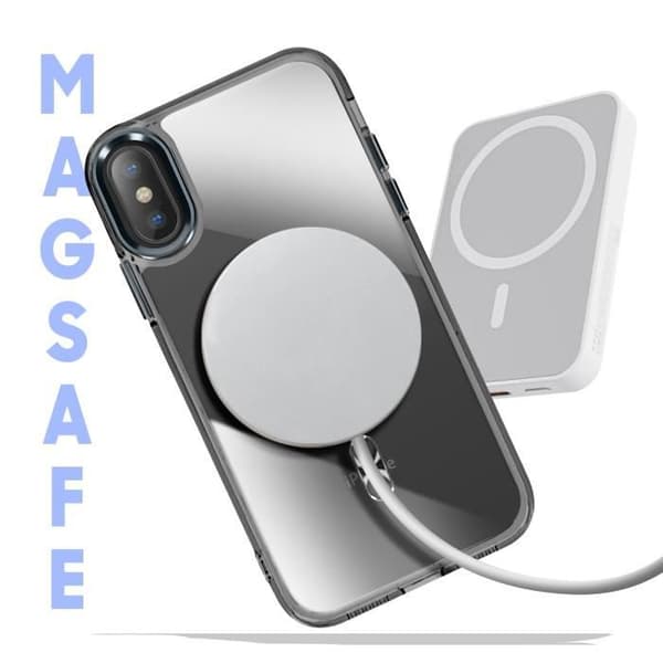 MagSafe-skal för iPhone XS och X Bakstycke Kristallfärgad Svart