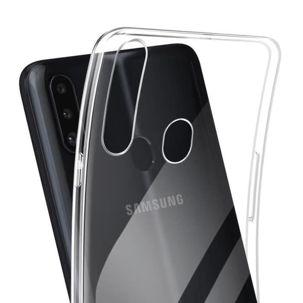 Siliconefodral för Samsung Galaxy A20s, tunt, lätt och transparent design