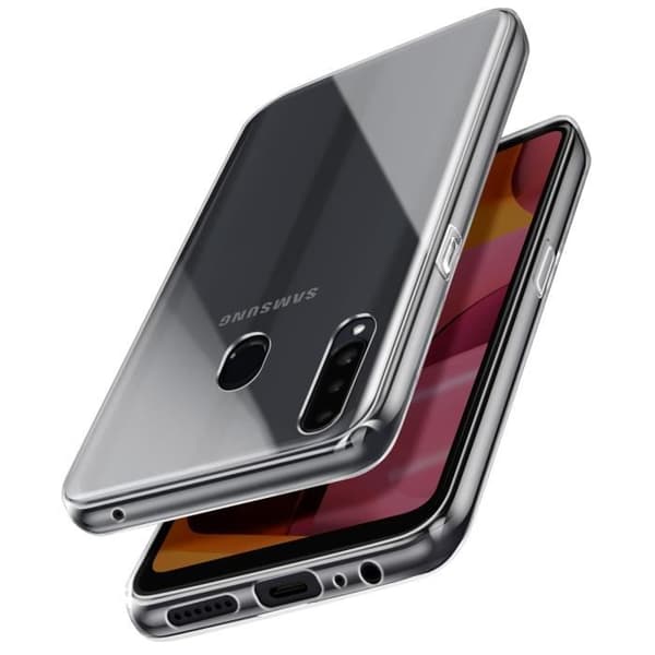 Siliconefodral för Samsung Galaxy A20s, tunt, lätt och transparent design