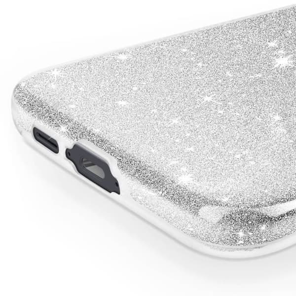 Coque Paillette för Samsung Galaxy A55 Silikon Ultrafin Silver