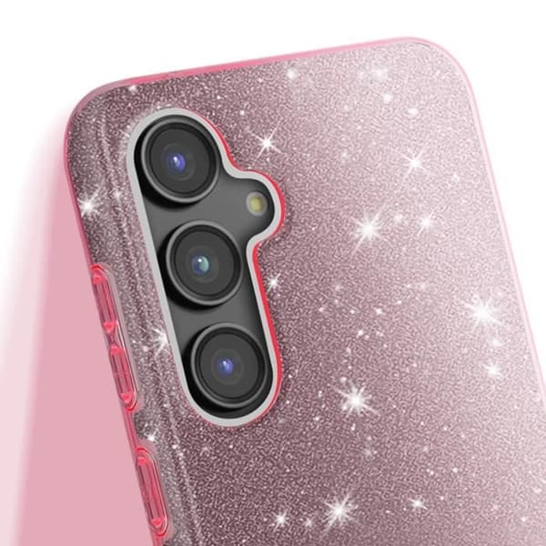 Glittrande Stöttålig Fodral för Samsung Galaxy S23 FE Rosé